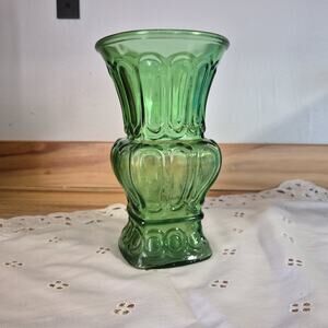 Emerald Green A.L. Randall Vase 8.5" Tall Depression Era Vintage